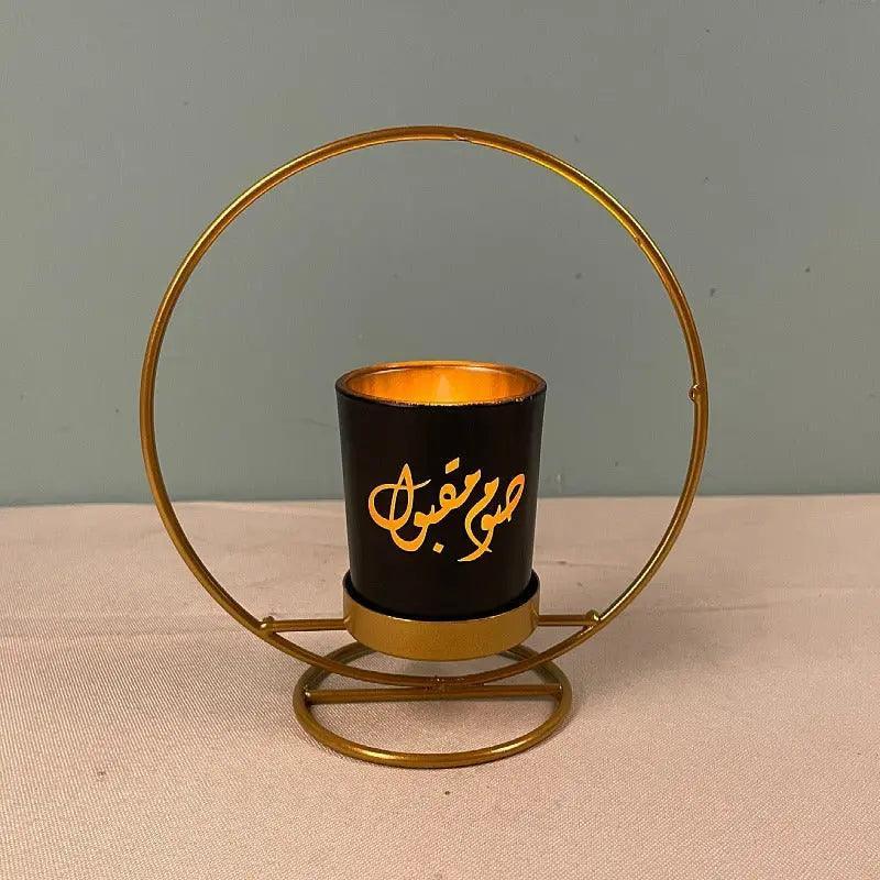 MR041 iron candlestick moon star lamp, ramadan decoration