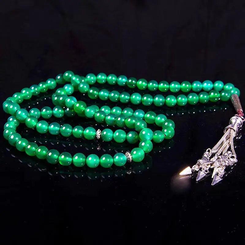 MR051 Agate Tasbeeh - Natural Crystal Prayer Beads for Tasbeeh