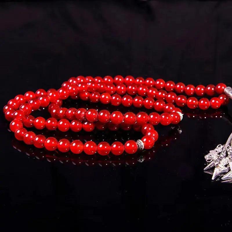 MR051 Agate Tasbeeh - Natural Crystal Prayer Beads for Tasbeeh