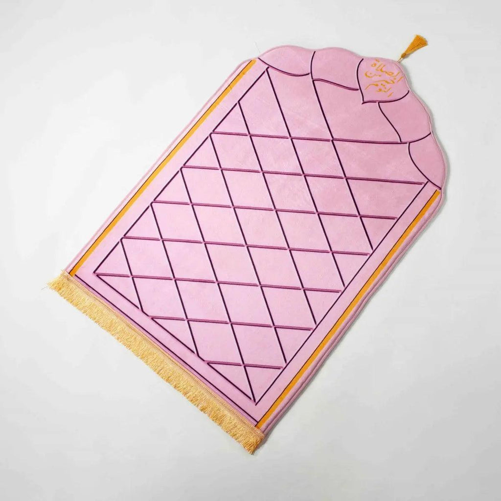 MR054 Thickened Sponge Printed Flannel Tassel Prayer Mat
