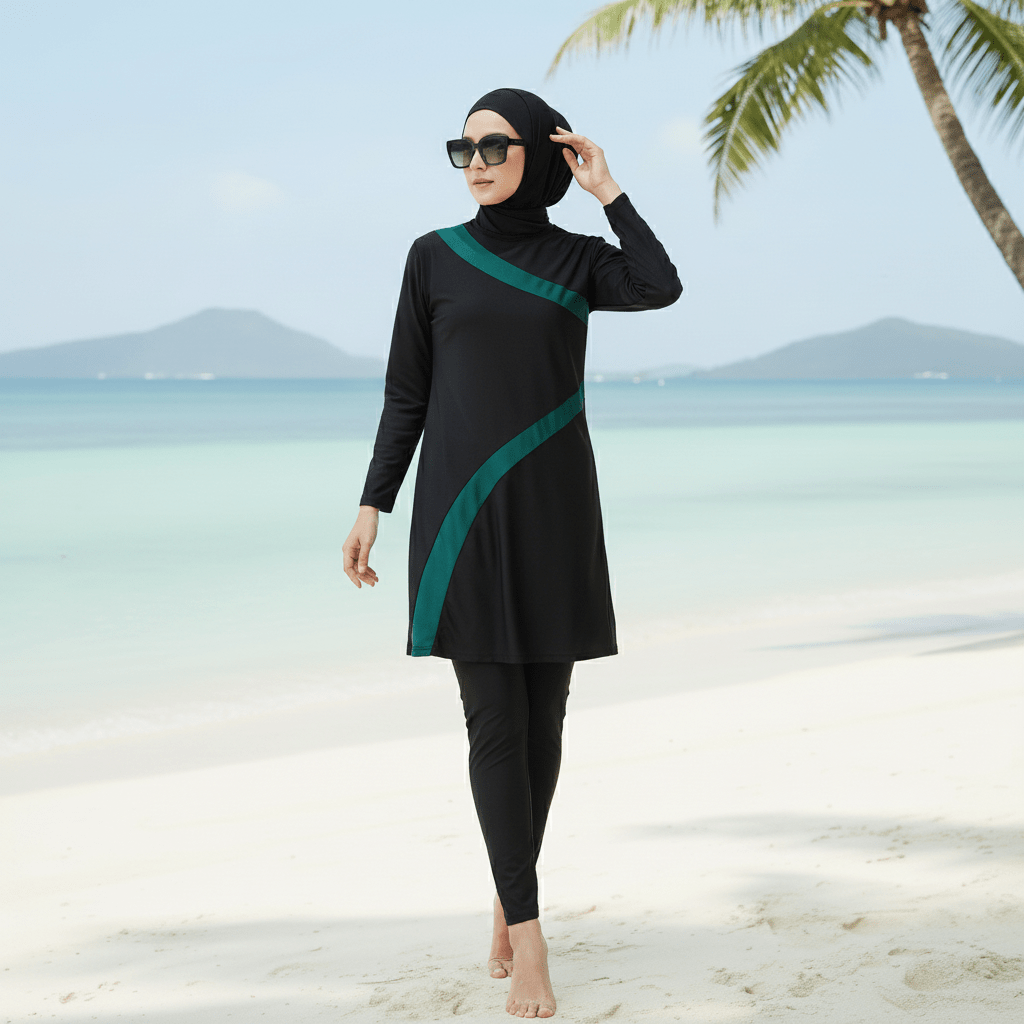 Muslim Women Swimming Costume, 3pcs Modest Swimming Costume (MB005)