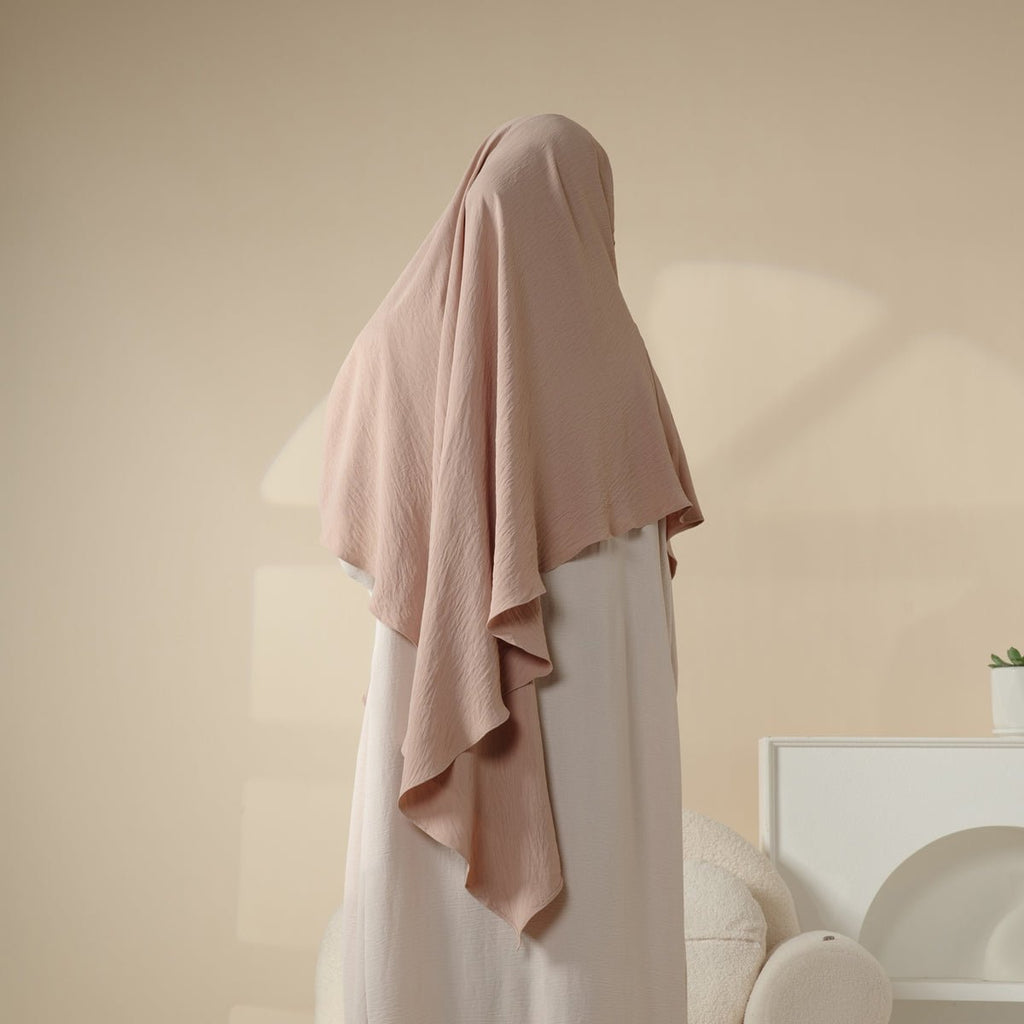 New Crepe 1-Layer Khimar | Soft Crepe Material Khimar (MK009)