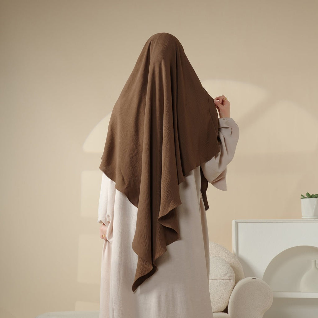 New Crepe 1-Layer Khimar | Soft Crepe Material Khimar (MK009)