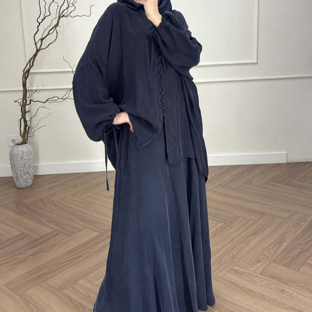 Oversized Batwing Tunic & Maxi Skirt Set (MS376)