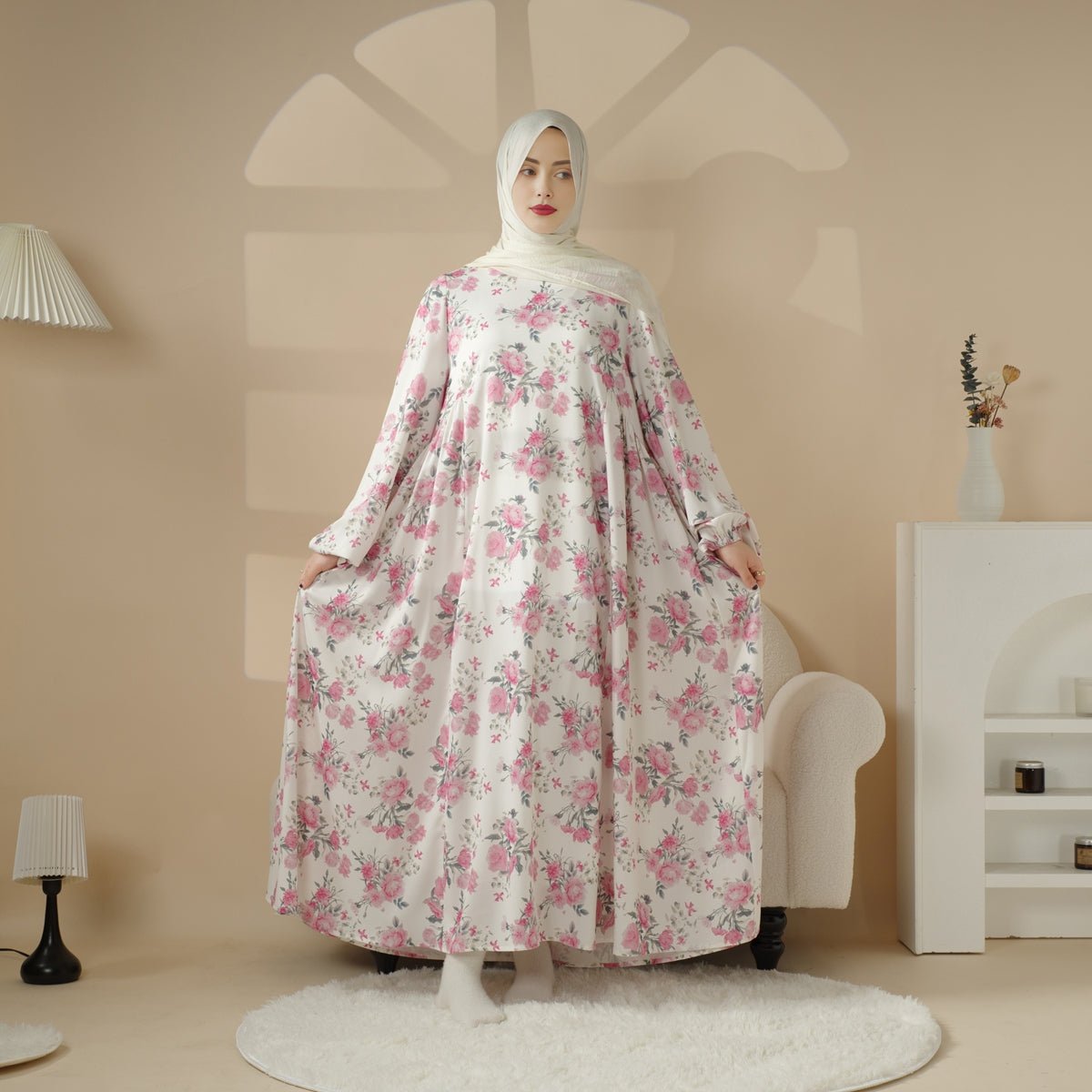 Printed Reversible Abaya (MA082)
