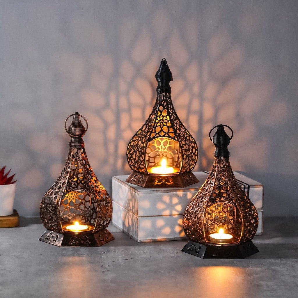 Ramadan Decoration Openwork Iron Candle Holder (MR072)