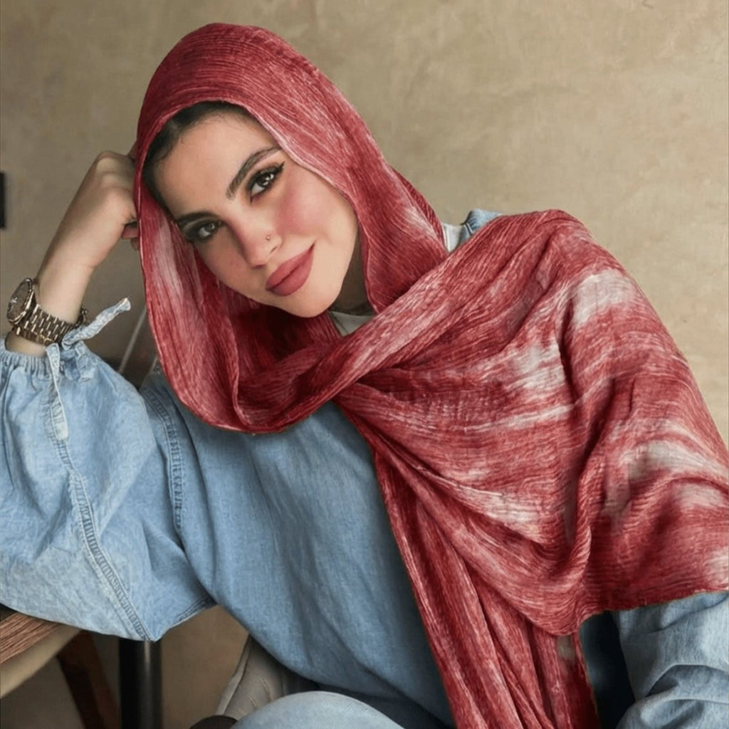 Rayon Gradient Tie-Dye Scarf  | Rayon Gradient Hijab (MH216)