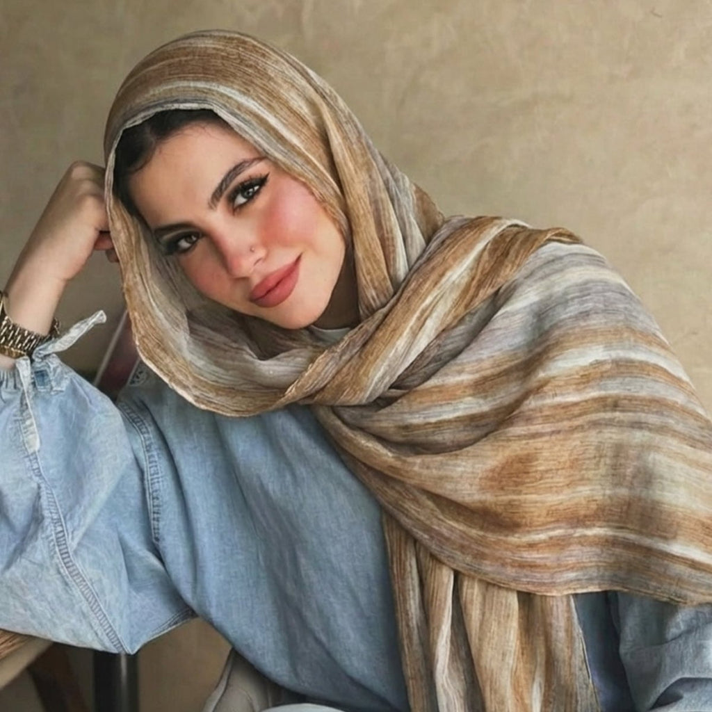Rayon Gradient Tie-Dye Scarf  | Rayon Gradient Hijab (MH216)