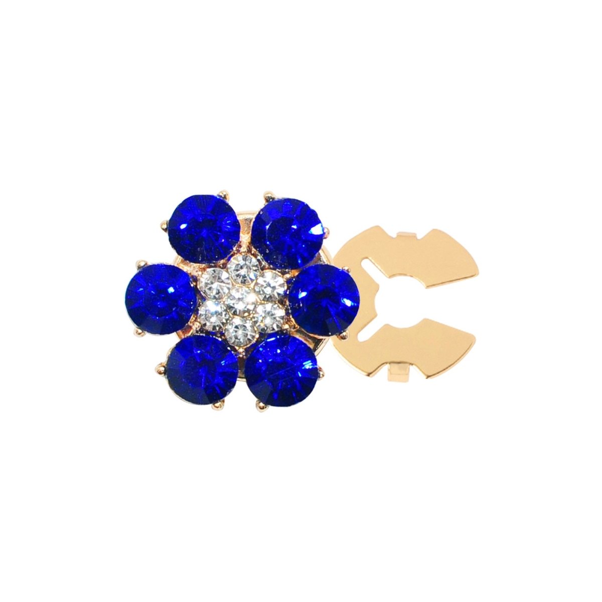 Rhinestone Button Covers | Crystal Flower Decorative Clips(MAC359)