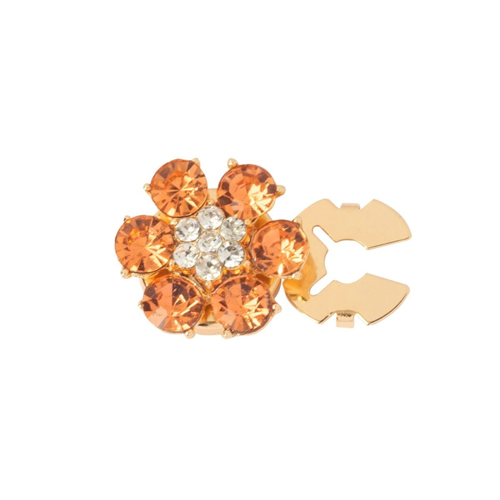 Rhinestone Button Covers | Crystal Flower Decorative Clips(MAC359)