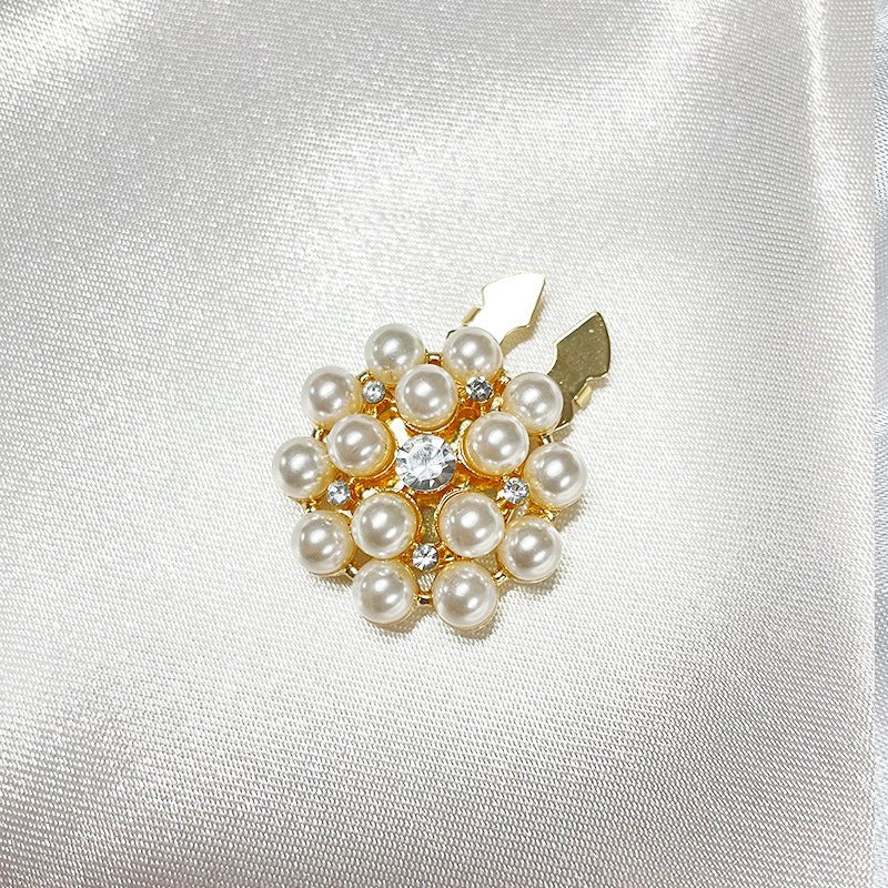 Rhinestone Button Covers | Crystal Flower Decorative Clips(MAC359)