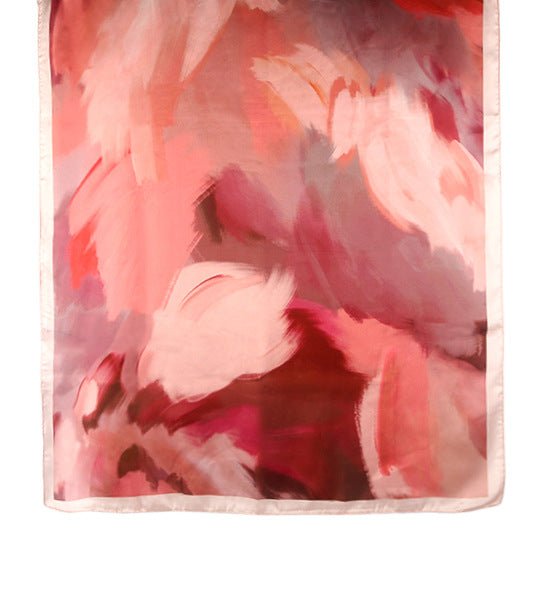 Satin Silk Printed Hijab Scarf | Printed Satin Hijab Scarf (MH217)