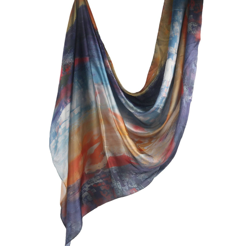 Silk Marble Print Hijab Scarf(MH209)