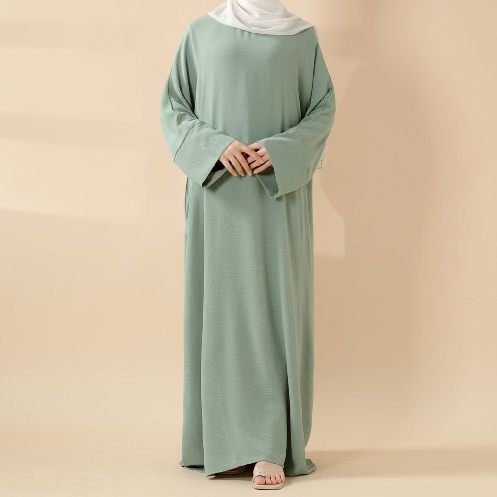 Simple Vintage Pleated Abaya (MA042)