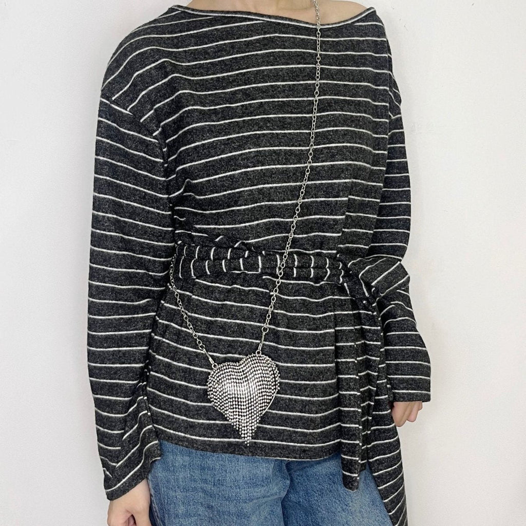 Sparkling Heart-Shaped Crossbody Bag Everyday Glam Diamond-Studded Mini Purse (MAC279)