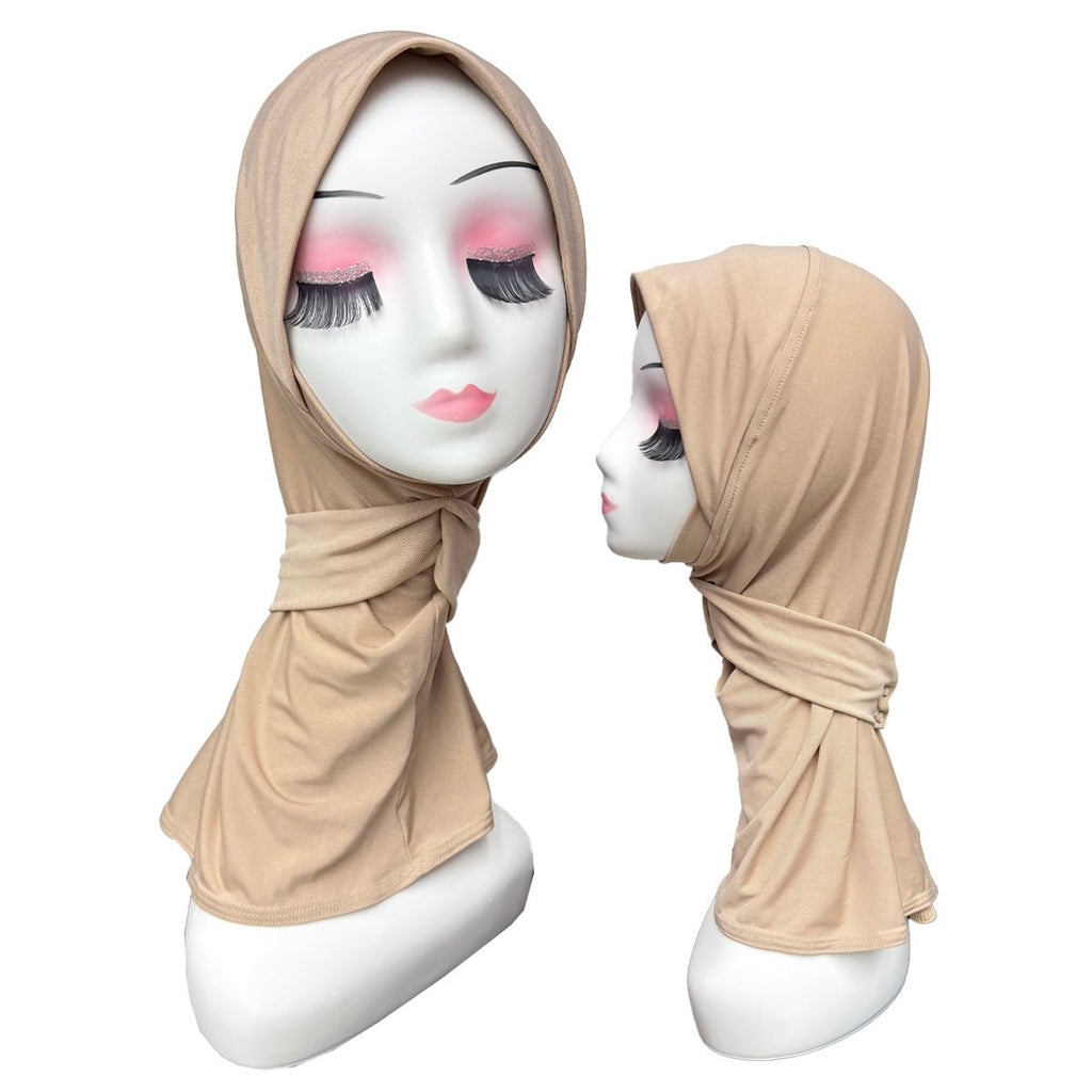 Stretch Underscarf Hijab Cap with Snap Button(MH234)