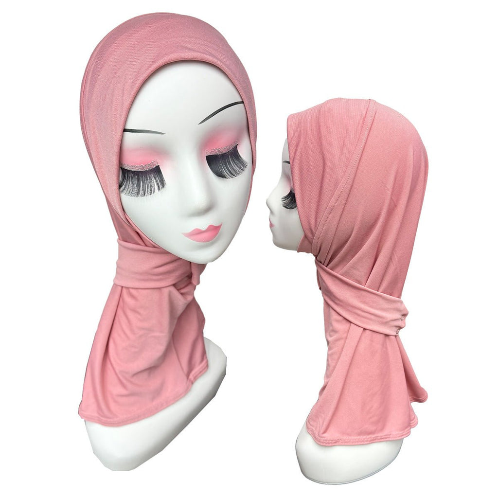 Stretch Underscarf Hijab Cap with Snap Button(MH234)