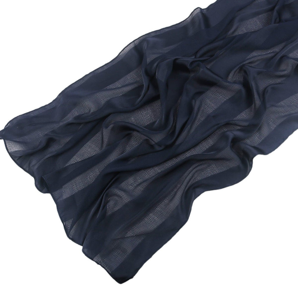 Striped Crinkle Chiffon Hijab with Organic Texture (MH143)