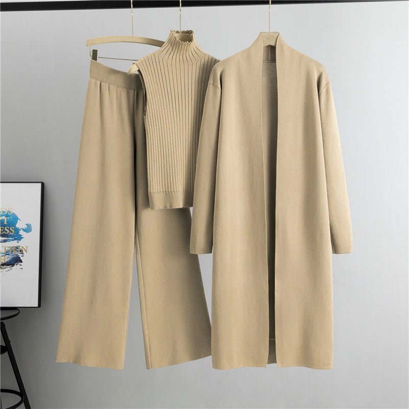 Sweater Set with Sleeveless Vest 3-Piece Set(MS032)
