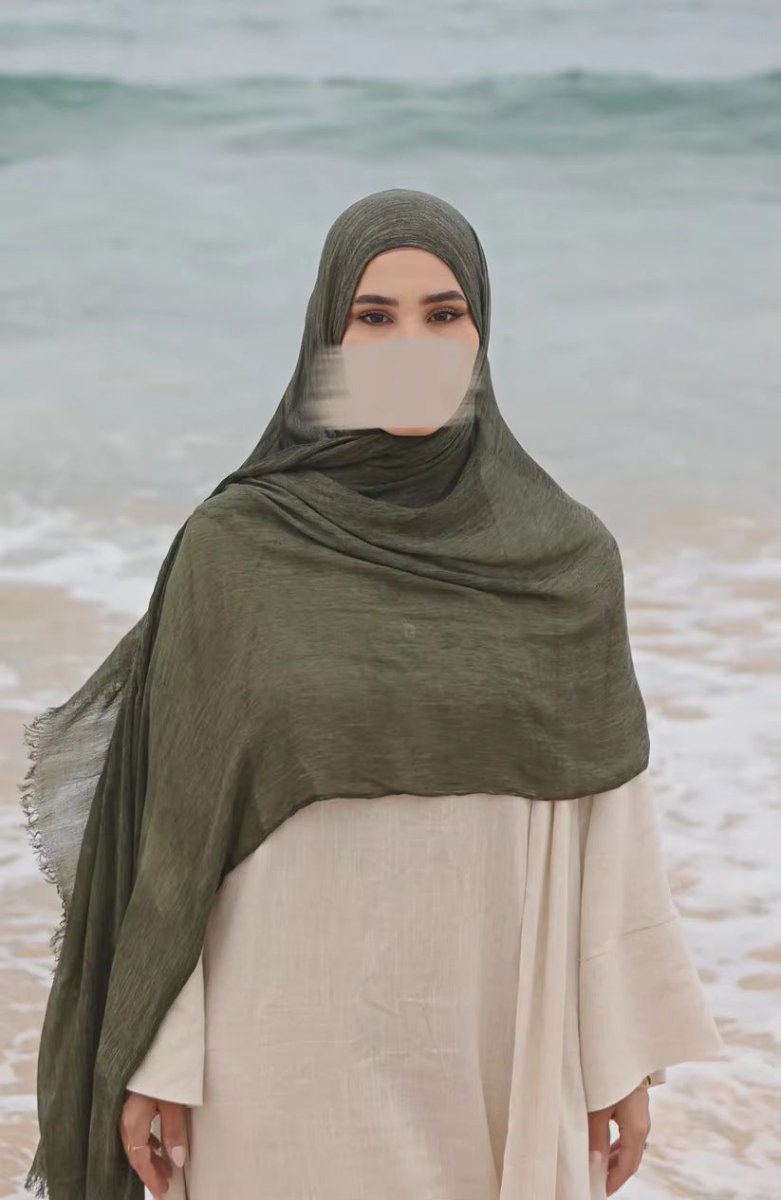 Textured Rayon Crinkle Hijab in Solid Hues Breathable Women's Wrap Hijab (MH145)