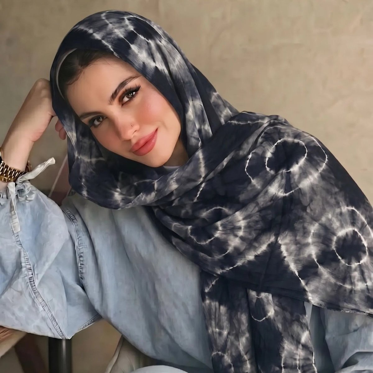 Tie-Dye Hijab Scarf(MH232)