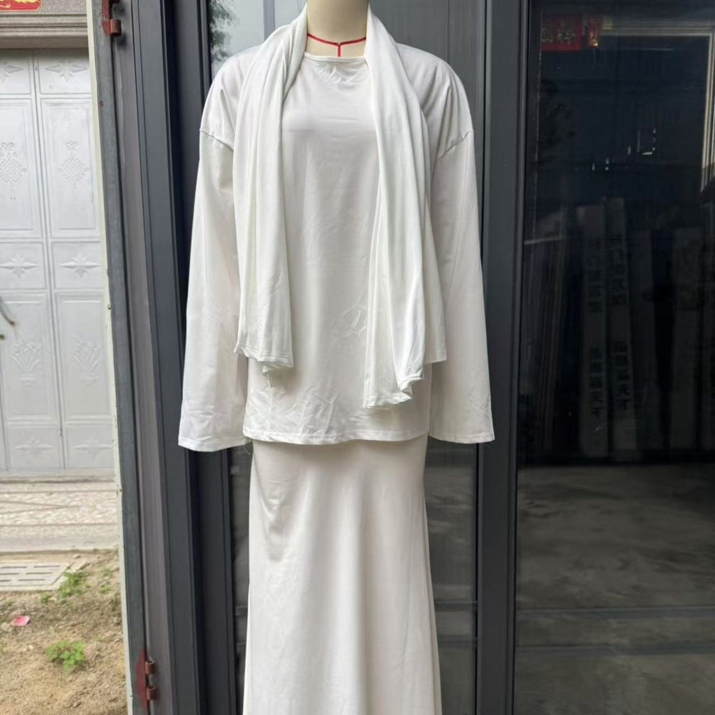 Two-Piece Modest Set with Attached Hijab (MS381)