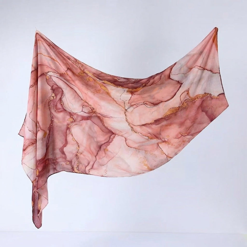 Watercolour Print Hijab Shawl(MH229)